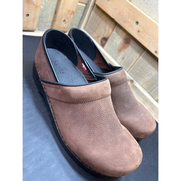 Sanita Pro Textured Oil Women's Clog in Antique Brown Size 10.5-11 - Picture 2 of 10